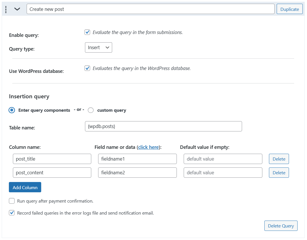Plugin Settings