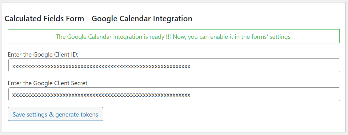 Google Calendar Integration