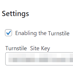 Turnstile Settings
